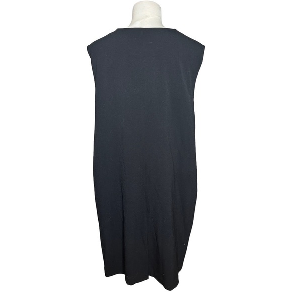 Calvin Klein Exposed Gold Side Zipper Ruched Neckline Black Cocktail Dress 14 - Picture 4 of 9